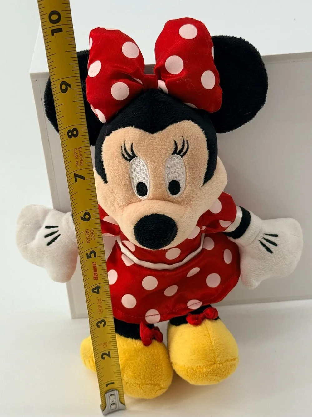 Disney Minnie Mouse Red White Polka Dot Plush with Yellow Shoes